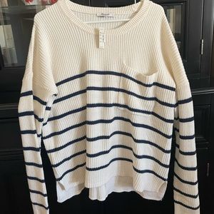 Thompson Pocket Pullover Sweater in Nautical Stripe—Size M…. BRAND NEW